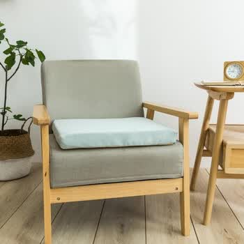 麦琪娜 乳胶坐垫办公室坐垫沙发垫汽车坐垫餐椅垫子椅子垫 浅蓝色 45*