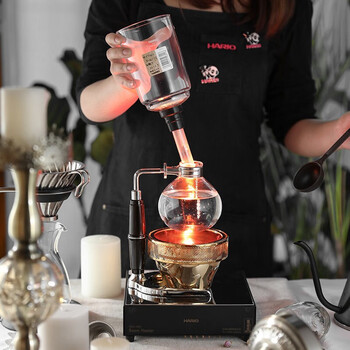 HARIO 原装进口虹吸壶虹吸赛风式耐热玻璃咖啡壶套装咖啡器具360ML
