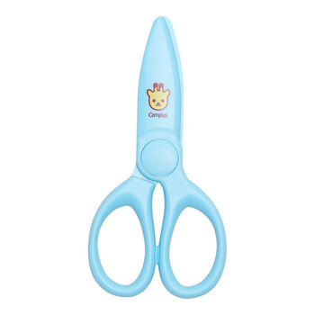 国誉(KOKUYO)儿童树脂剪刀Campus kids剪刀刃长50mm 蓝色1个 WSG-HSKJ230B