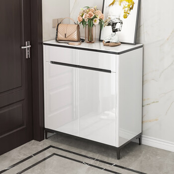 寒婵现代简约仿烤漆鞋柜家用进门口入户门厅玄关2023新款轻奢柜子两门