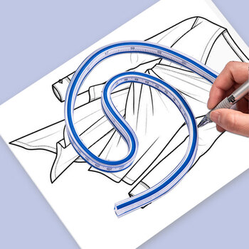 优必利 蛇形尺 标图软尺曲线尺 可弯曲定型蛇尺 绘图设计标图尺 长30cm 4823