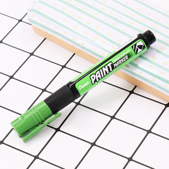 派通（Pentel ）彩色圆头油漆笔 防水速干记号笔粗头大字广告笔MMP20 淡绿色单支装