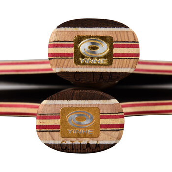 银河 乒乓球底板乒乓球拍直拍 紫龙D-607黑檀7层纯木 附拍套