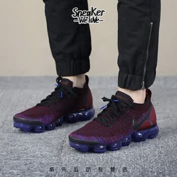 耐克Nike Air VaporMax Flyknit 2.0全掌大气垫跑步鞋黑红942843-006 38.5【图片价格品牌报价】-京东