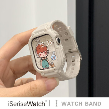 iSeriseWatchApple Watch9代表带iwatch8代苹果se一体星光色创意壳运动男女 星光色 40/41MM
