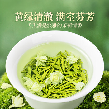 贡苑茶叶茉莉花茶特级250g 广西横县茉莉飘雪浓香型绿茶散装自己喝