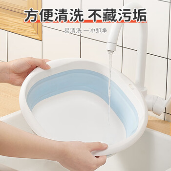 SP SAUCE洗脸盆大号折叠盆家用塑料盆子38.5cm便携式脸盆洗衣盆 SP SAUCE洗脸盆大号折叠盆家用塑料盆子38.5cm便携式脸盆洗衣盆