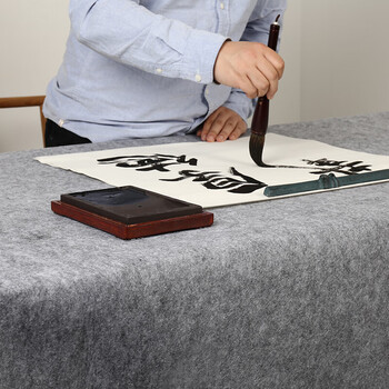弘梅 加厚毛毡垫 100*200厘米5毫米厚学生国画灰色书法毡 文房四宝写毛笔书法用毛毡布热门商品