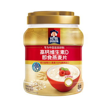 桂格（QUAKER）高钙维生素D燕麦片860克 营养早餐 零添加白砂糖 送老人