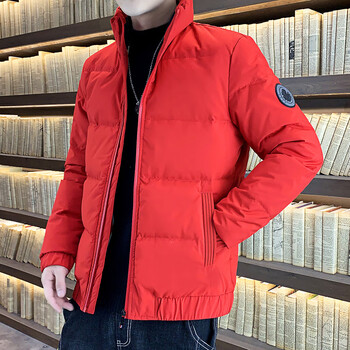 棉服男士棉衣男装冬装小棉袄子加厚冬青少年立领棉衣外套男红色6xl