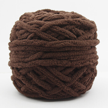 冰条线粗毛线团粗线球手工diy编织勾拖鞋围巾毛线男友自织材料包咖啡