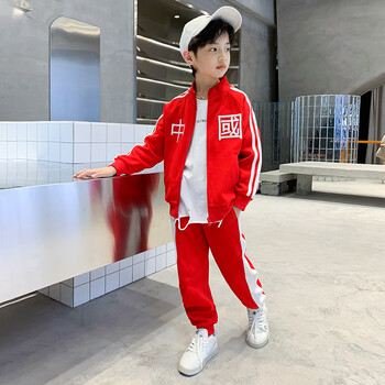 儿童武术训练服装秋冬小学生练武术衣服散打搏击格斗运动训练服 红色