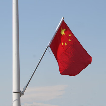 节斜插墙旗国旗不锈钢党旗杆旋转旗座户外灯杆旗架国旗带杆工字旗杆