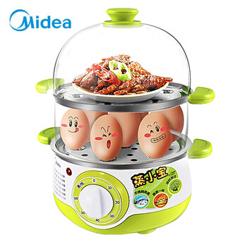
                                        美的（Midea）煮蛋器SYH18-2A 家用早餐机 多用电蒸锅 智能防干烧                