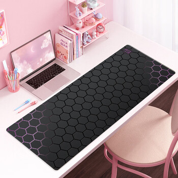 灵蛇（LINGSHE)鼠标垫 900*400*3超大号加厚办公游戏鼠标垫学生电脑桌垫 精密锁边 P51  壁垒紫礼盒装