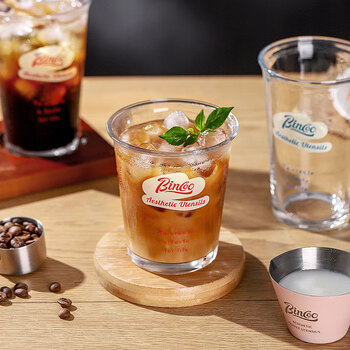 Bincoo玻璃咖啡杯家用冰美式透明杯子精致拿铁杯Dirty高颜值水杯