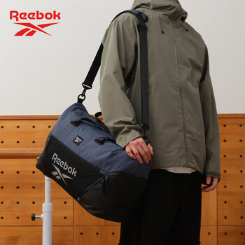 锐步防泼水大容量健身运动包可拆卸肩带多场景通勤旅行包 蓝色