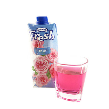 fresh鲜芬玫瑰汁 进口fresh鲜芬玫瑰汁花香味饮料500ml保加利亚玫瑰花