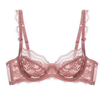 伊丝艾拉超薄大胸显小文胸春夏新品透气内衣女薄款无海绵亲肤柔软