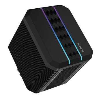 ALSEYE奥斯艾 风冷cpu散热器 M90-B 电脑组件 4热管双塔式双平台扣具 低躁音风扇ARGB 黑色