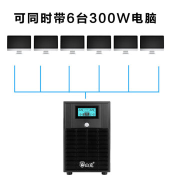 山克 SK3000 ups不间断电源3000VA/1800W家用办公电脑停电稳压应急备用ups电源可带6台电脑