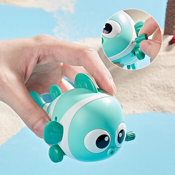 小丑鱼儿童发条婴儿上弦小动物宝宝会跑会动上链玩具绿色摇摆小丑鱼