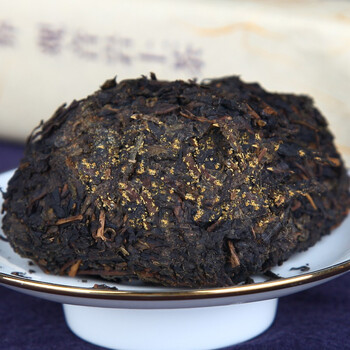 白沙溪茶叶安化黑茶金花茯茶砖茶紫印荒山料茶叶礼盒装1kg送礼袋 白沙溪茶叶安化黑茶金花茯茶砖茶紫印荒山料茶叶礼盒装1kg送礼袋