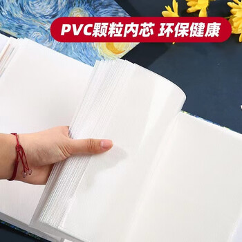 欧利文插页式油画收纳册大容量家庭影集相册本情侣毕业纪念册照片书（6寸过塑100张）-帕维勒海滩