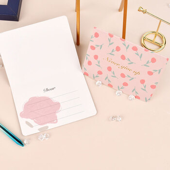 狮洛德 母亲节复古贺卡6张表白生日祝福卡毕业礼物装饰卡邀请留言卡片礼物装饰碎花系列带信封