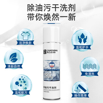 雅彩洁（YACAIJIE）干粉干洗剂去油渍衣服 衣物去油污一喷净 免水洗衣领净其他清洁