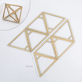 中秋节灯笼儿童手工diy材料包木质框架绘画花草灯笼创意手提宫灯 菱形