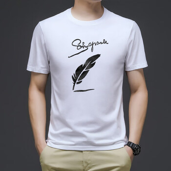 广东广州十三行男装t恤夏季13行石井男士短袖t恤圆领修身半袖中青年丅