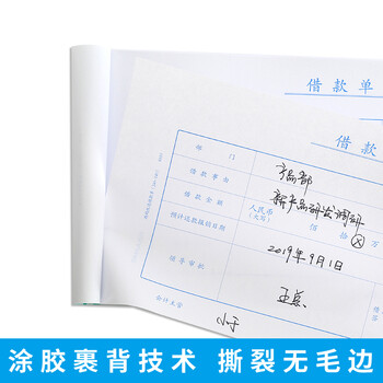 西玛(SIMAA) 借款单借款申请单 付款审批粘贴报销单据财务专用通用会计记账凭证纸 240*140mm50页/本10本装