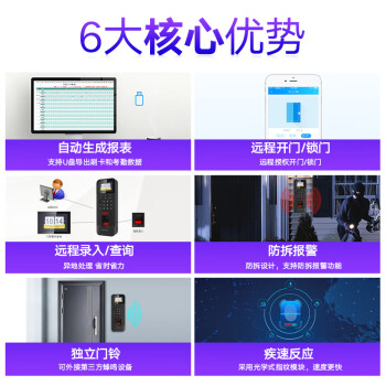 HIKVISION海康威视指纹门禁考勤机K12 S免软件打卡机自动生成考勤报表U盘导出企业小区学校工厂门禁系统