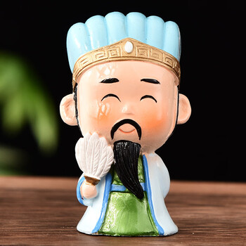 燕云州 三国人物小公仔陶瓷玩具车载摆件文创纪念品中国风特色礼品
