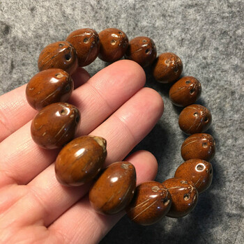 奢曼蒂(shemandi)紫金鼠手串光珠 鼠菩提子原籽手链 念珠把件佛珠文玩