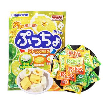 悠哈(uha)普超rchao软糖日本进口果汁夹心橡皮糖味觉糖水果碳酸味糖果