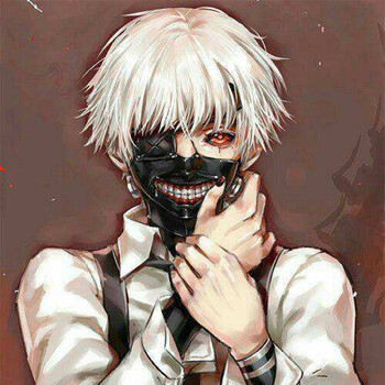 东京食尸鬼金木研面具假发周边cos喰种同款套装动漫二次元 白色假发