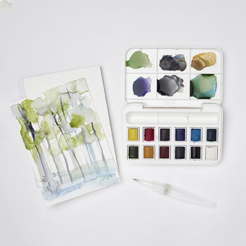 温莎牛顿【弗洛伊德同品牌】歌文水彩颜料固体水彩户外写生水彩绘画颜料水管笔套