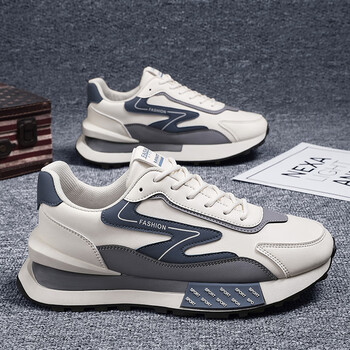 男鞋皮面运动休闲增高老爹鞋 米蓝 39【图片 价格 品牌 报价】-京东