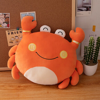 昂沐水母毛绒玩具海洋系列螃蟹龙虾水母海马水族馆毛绒玩具海洋馆公仔