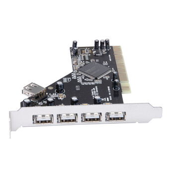 魔羯(MOGE)PCI转5口USB2.0扩展卡 MC1010 台式电脑主机后置5口USB2.0转接卡 厂家配送