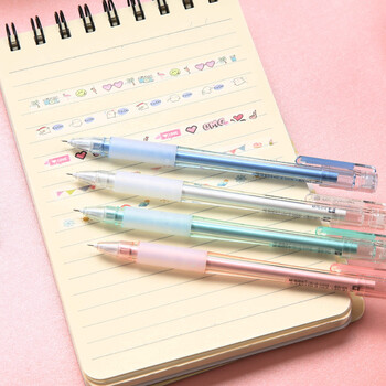 晨光(M&G)文具AGPC4301/0.38mm全针管小清新中性笔小艾系列签字笔水性笔拔帽款 黑色 12支/盒 1盒装