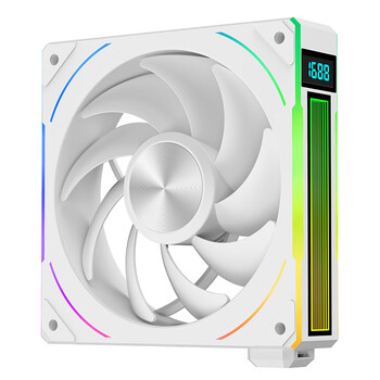 安耐美（Enermax）积木风扇 CL30 12CMARGB机箱风扇 水冷散热风冷风扇 数字显屏 正叶白色单个