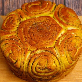 清真大焜锅馍馍西北特色青海大花馍烤馍真空保鲜新鲜现烤 原味白面 5