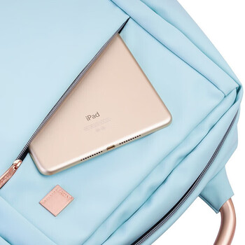 乐上(LEXON)双肩包女14英寸商务笔记本电脑包时尚书包通勤旅行背包PU浅蓝色 乐上(LEXON)双肩包女14英寸商务笔记本电脑包时尚书包通勤旅行背包PU浅蓝色