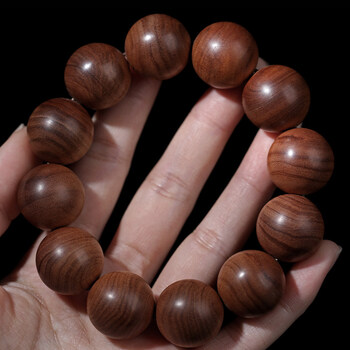 筠雪馨 老山檀香手串黑肉沉水级印度迈索尔檀香木沉水念珠文玩手链