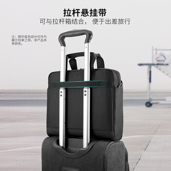 泰格斯（TARGUS）通勤单肩电脑包14英寸商务轻便公文包手提包单斜挎包 黑 514