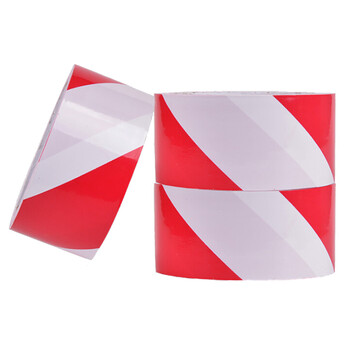 天章 （TANGO）红白警示胶带斜纹48mm*30米*3卷装防台风工厂仓库操作间定位标识胶带地板地面防水贴地面警示胶带