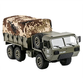 遥控卡车有远程摄像头6x6驱重型军事越野rc重卡汽车玩具模型枪式遥控